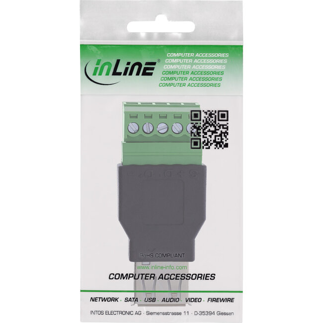 InLine® USB-A-aansluiting naar aansluitblok, 5-pins, zonder kabel