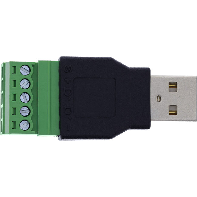 InLine® USB-A-stekker naar aansluitblok, 5-polig, zonder kabel