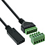 InLine® USB-C aansluiting naar aansluitblok, 5-pins, met kabel