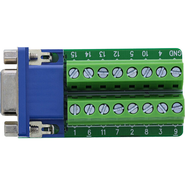 InLine® klemmenblok, VGA (HD15), bus, 2-rij, schroefaansluiting