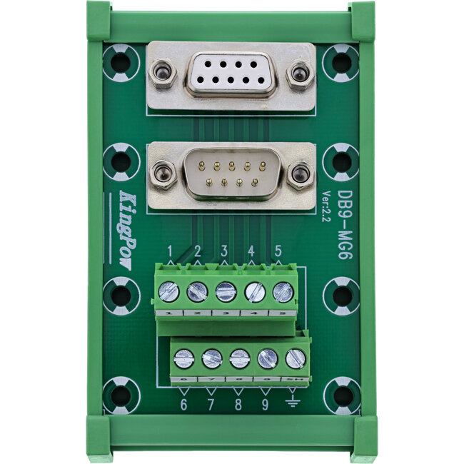 InLine® D-Sub 9 aansluitblok, bus/stekker, schroefaansluiting, DIN-rail