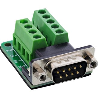 InLine® InLine® klemmenblok D-Sub 9 connector, 2-rij, schroefaansluiting