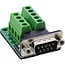 InLine® klemmenblok D-Sub 9 connector, 2-rij, schroefaansluiting