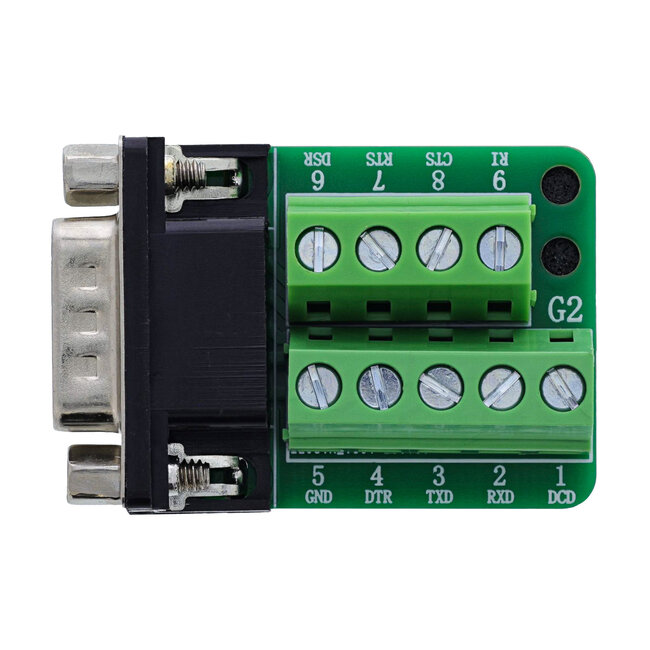 InLine® klemmenblok D-Sub 9 connector, 2-rij, schroefaansluiting