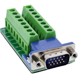 InLine® InLine® aansluitblok, VGA (HD15), stekker, 2-rij, schroefaansluiting