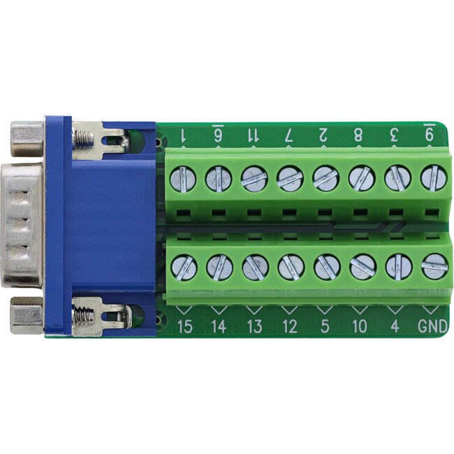 InLine® aansluitblok, VGA (HD15), stekker, 2-rij, schroefaansluiting
