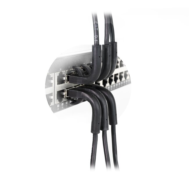 UFTP CAT8.1 flexibele netwerkkabel | buigbare connectoren | TPE | zwart | 1 meter