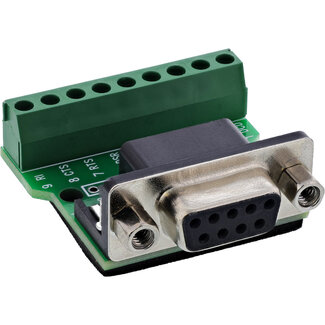 InLine® InLine® klemmenblok D-Sub 9 aansluiting, schroefklem, schroefzekering