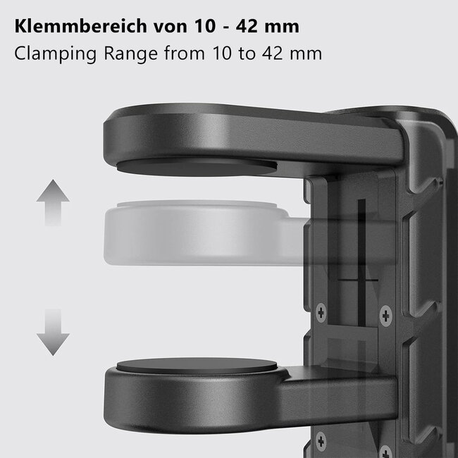 My Wall bureauklem voor hoofdtelefoons en headsets | zwart