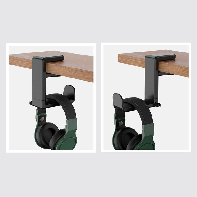 My Wall bureauklem voor hoofdtelefoons en headsets | zwart