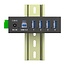 InLine industriële USB hub | 4x USB-A | USB3.0 5 Gbps | 24W voeding