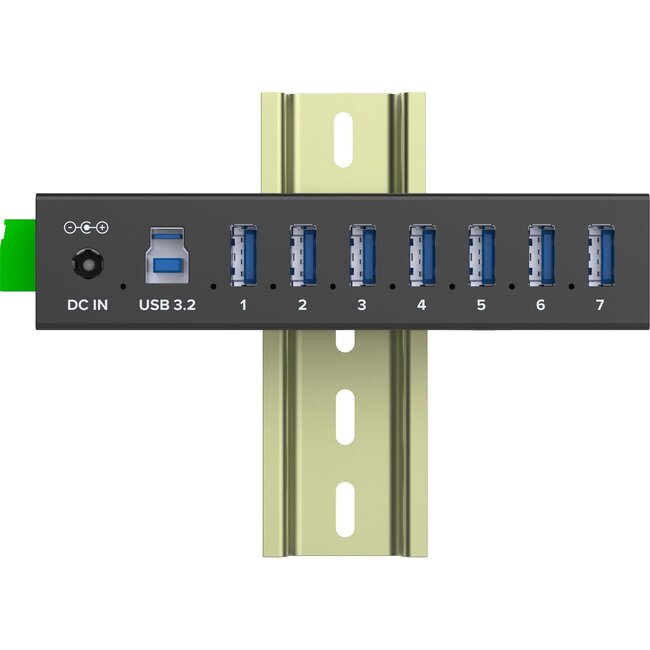 InLine industriële USB hub | 7x USB-A | USB3.0 5 Gbps | 48W voeding