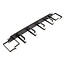 19 inch blindpaneel met 6 kabelogen (G-type) | 1U | zwart