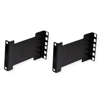 Value Diepte uitbreider voor 10 inch / 19 inch componenten | 15cm | 2U | zwart | 2 stuks