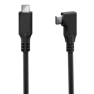 Goobay USB-C kabel | haaks (links/rechts) | USB4 40 Gbps | PD 100W | 8K 60Hz | zwart | 2 meter