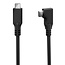 USB-C kabel | haaks (links/rechts) | USB4 40 Gbps | PD 240W | 8K 60Hz | zwart | 2 meter