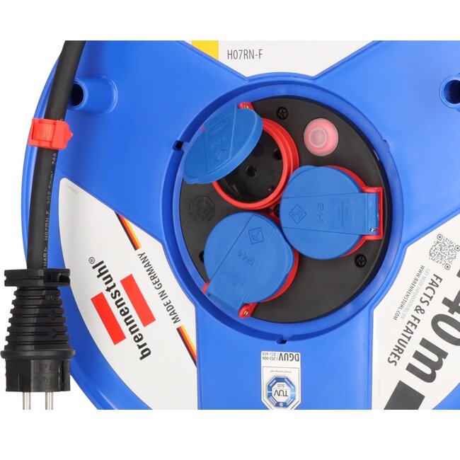 Brennenstuhl Garant bouwplaats kabelhaspel | IP44 | 3 contacten | 3x 2,50mm² | 40 meter