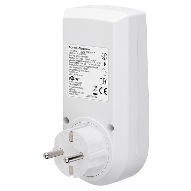 Goobay digitale tijdschakelklok | set van 2 stuks | voor binnen | wit