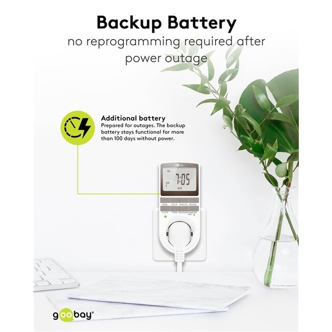 Goobay digitale tijdschakelklok | set van 3 stuks | voor binnen | wit