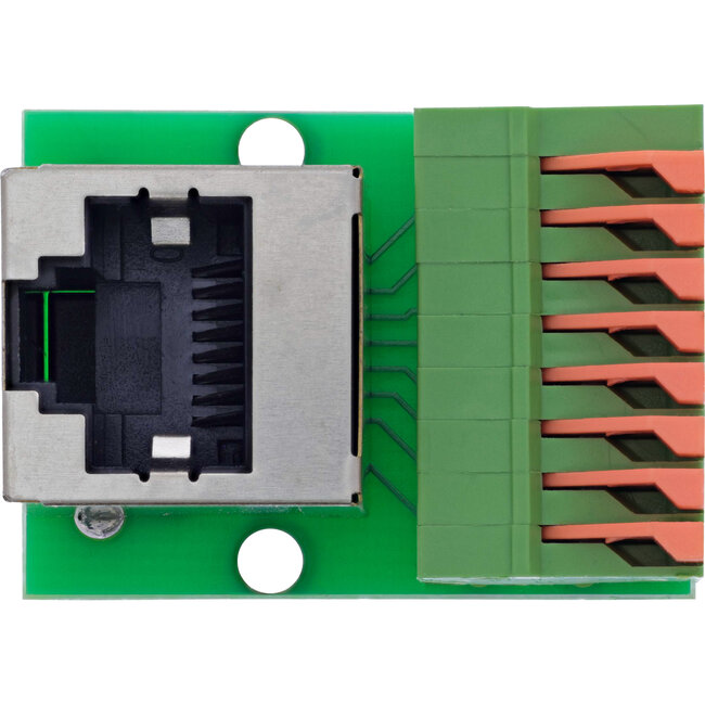 InLine® RJ45 contactdoos op indrukklem, 8-pins, Cat. 5e, gehoekt