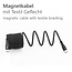 USB-C magnetische kabel | USB2.0 | PD 100W | nylon | 1,5 meter