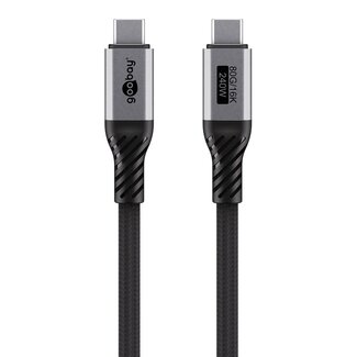 Goobay Goobay USB-C kabel | USB4 v2.0 80 Gbps | PD 240W | 16K 60Hz | nylon | 1 meter