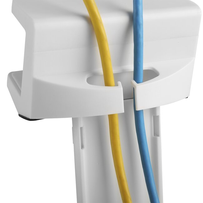 MaxTrack stekkerdoos bureaubevestiging | schroefklem | bureaublad tot 50mm | wit