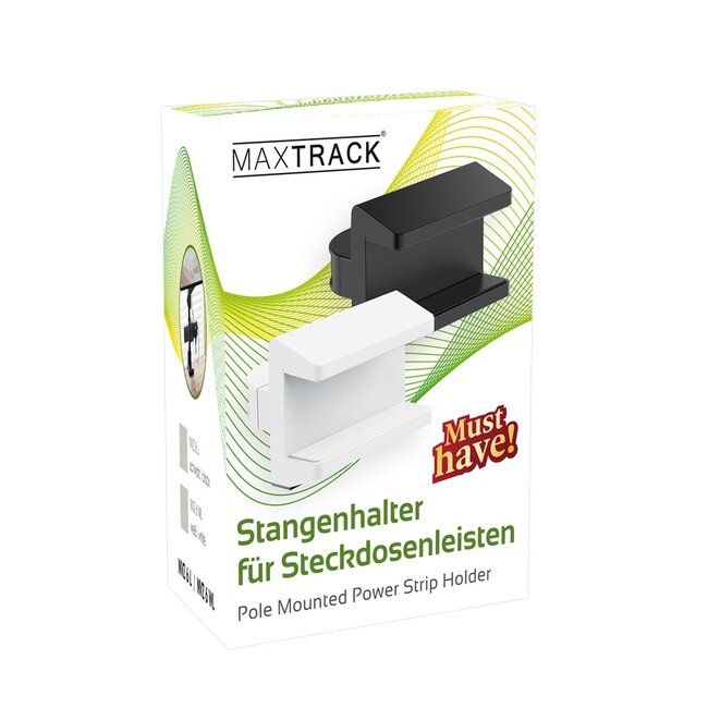 MaxTrack stekkerdoos buisbevestiging | schroefklem | buisdikte 40-90mm | wit