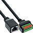 InLine® RJ45 contactdoos naar indrukklem, 8-pins, Cat.5e, 15cm kabel