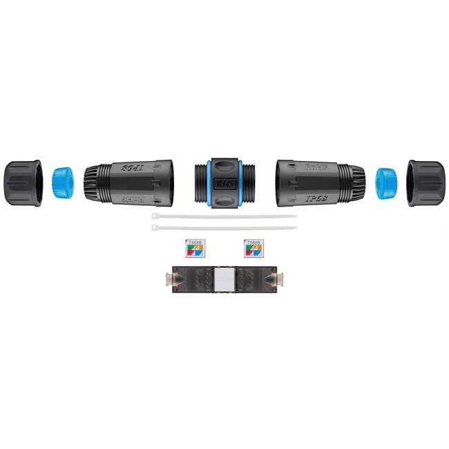 Verbindingsadapter netwerkkabel | UTP | CAT6a | Outdoor IP68