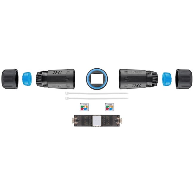Verbindingsadapter netwerkkabel | UTP | CAT6a | Outdoor IP68