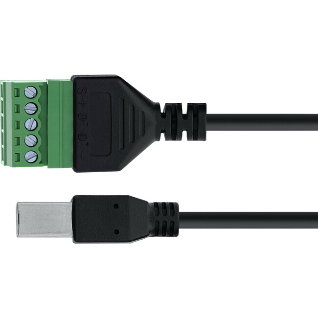 InLine® USB-B stekker naar aansluitblok, 5-polig, met kabel