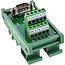 InLine® D-Sub 9 aansluitblok, stekker, schroefklem, DIN-rail