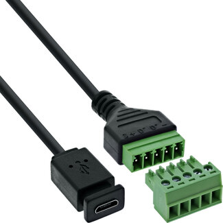 InLine® InLine® Mini USB aansluiting naar aansluitblok, 5-pins, met kabel