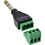 InLine® 6,35 mm stereo-stekker naar aansluitblok, stereo, 3-polig
