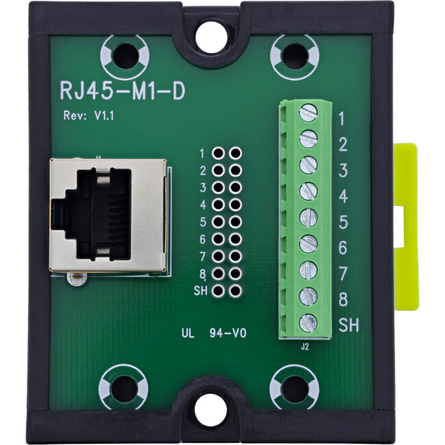 InLine® RJ45 connector naar 9-polige schroefaansluiting, DIN-rail, afgeschermd