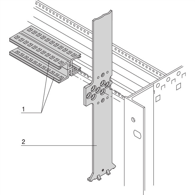 SCHROFF Splitting 6 HE voor gecombineerde montage