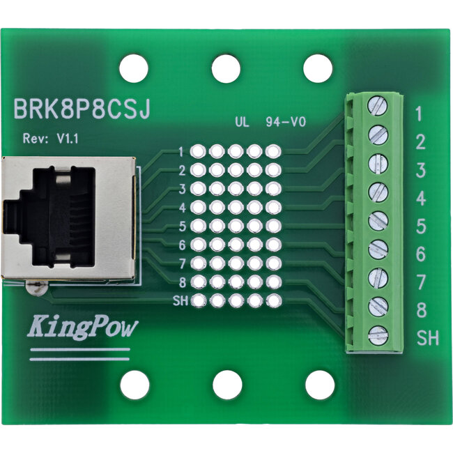 InLine® klemmenblok, RJ45-connector, naar boven, voor opzetstuk