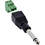 InLine® 6,35 mm-stekker naar aansluitblok, mono, 2-pins