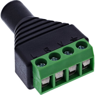 InLine® InLine® 3,5 mm stekkerbus 4-pins stereo/micro naar aansluitblok