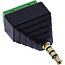 InLine® Adapter 3,5 mm jack 4-pins stereo/micro naar aansluitblok, zwart