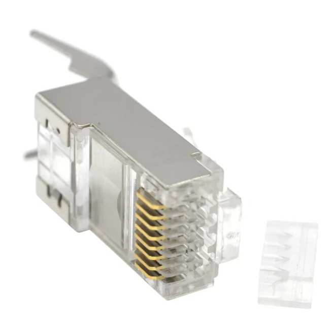 Afgeschermde modulaire RJ45 CAT7 stekker, 8P8C, 10 stuks