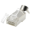 Afgeschermde modulaire RJ45 CAT7 stekker, 8P8C, 10 stuks