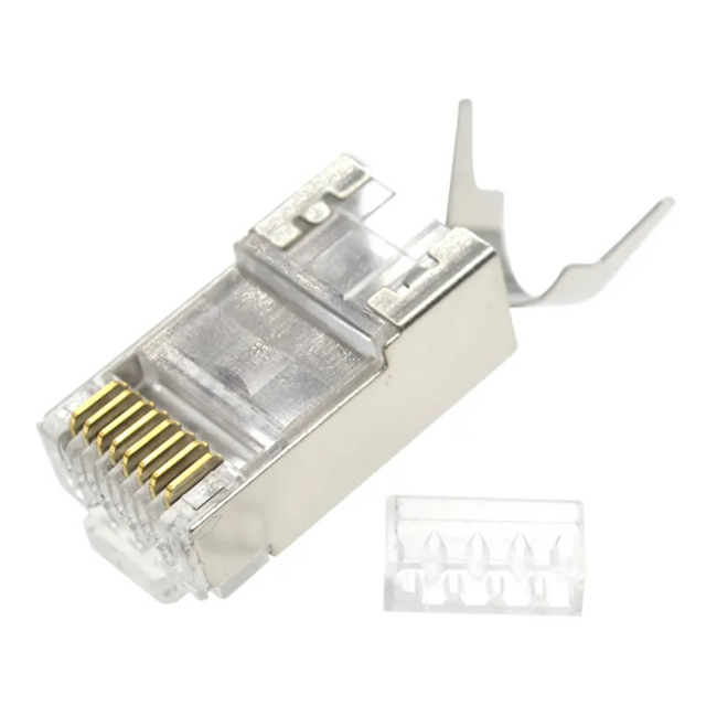 Afgeschermde modulaire RJ45 CAT7 stekker, 8P8C, 10 stuks