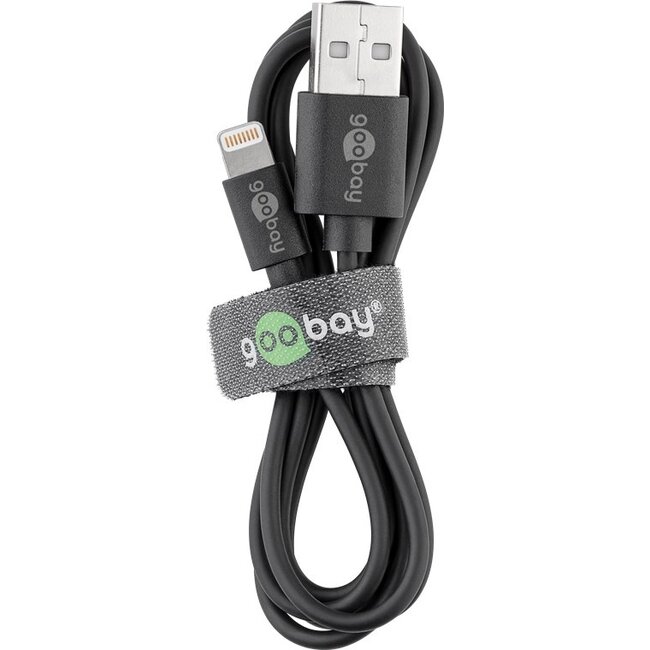 Goobay Lightning USB Charging and Sync Cable, 2 m, black