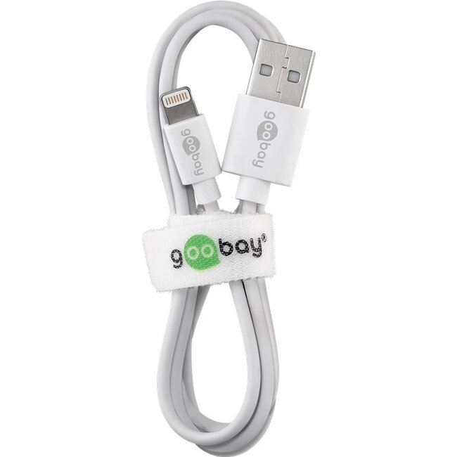 Goobay Lightning USB Charging and Sync Cable, 3 m, white