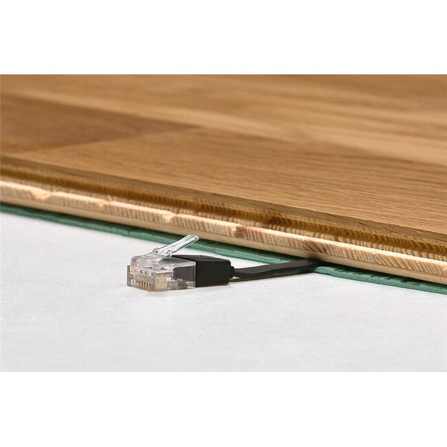 UTP CAT6 platte netwerkkabel | PVC | zwart | 0,50 meter