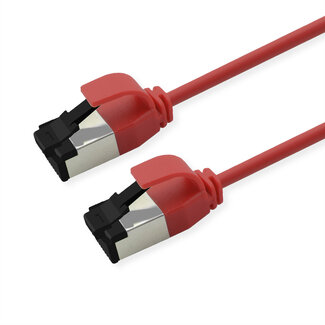 Roline ROLINE U/FTP patchkabel Cat.8 (Klasse I), dun, LSOH, soepel draad, rood, 1,5 m