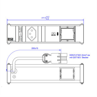 Bachmann BACHMANN CONI 1xCH 1x USB C 30W, 1xCM 0,2m GST18 Zwitserland