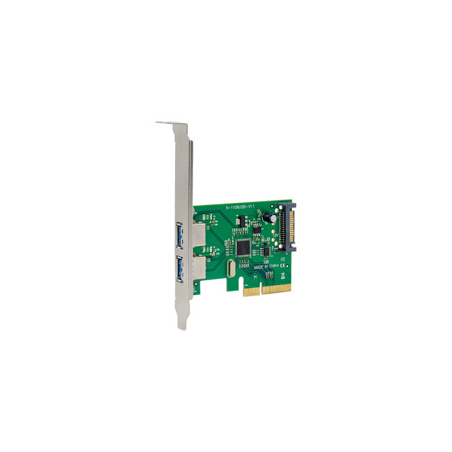 InLine® interfacekaart, 2x USB-A 3.2 Gen. 2 (10 Gb/s), PCIe x4, SATA